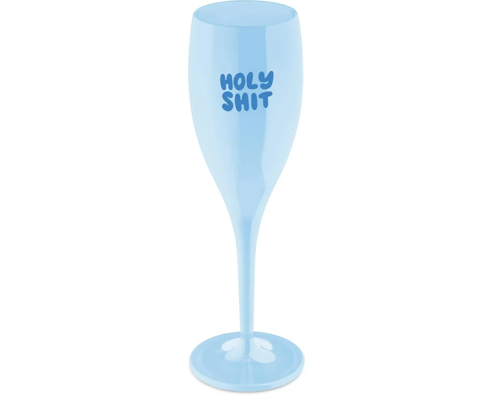 Koziol Sektglas Holy Shit 100 ml, 1 Stück, Blau
