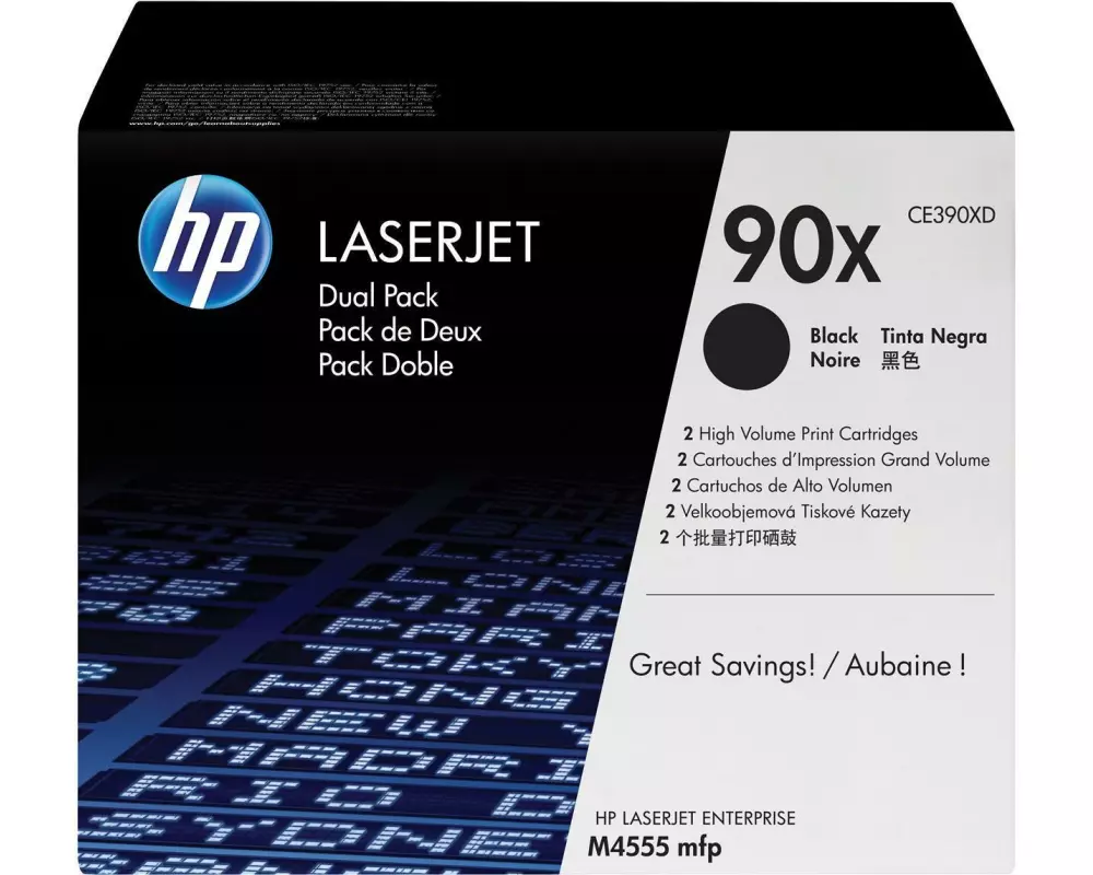 HP Toner Nr. 90X (CE390X) Black (2er-Pack)