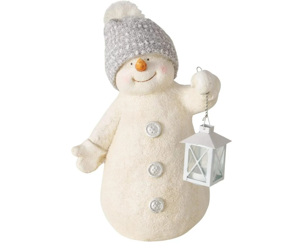Boltze Weihnachtsfigur Schneemann Harro Kunststoff, 30 x 42 cm