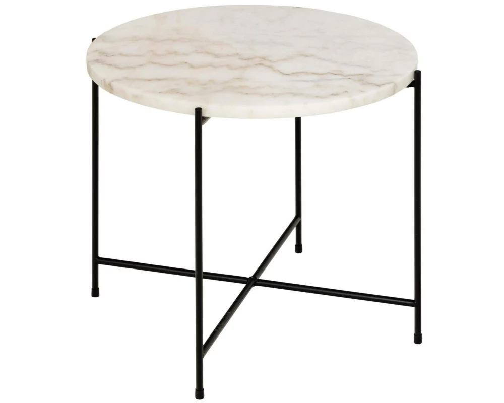 AC Design Couchtisch Avila Weiss, Ø 52 x 40 cm