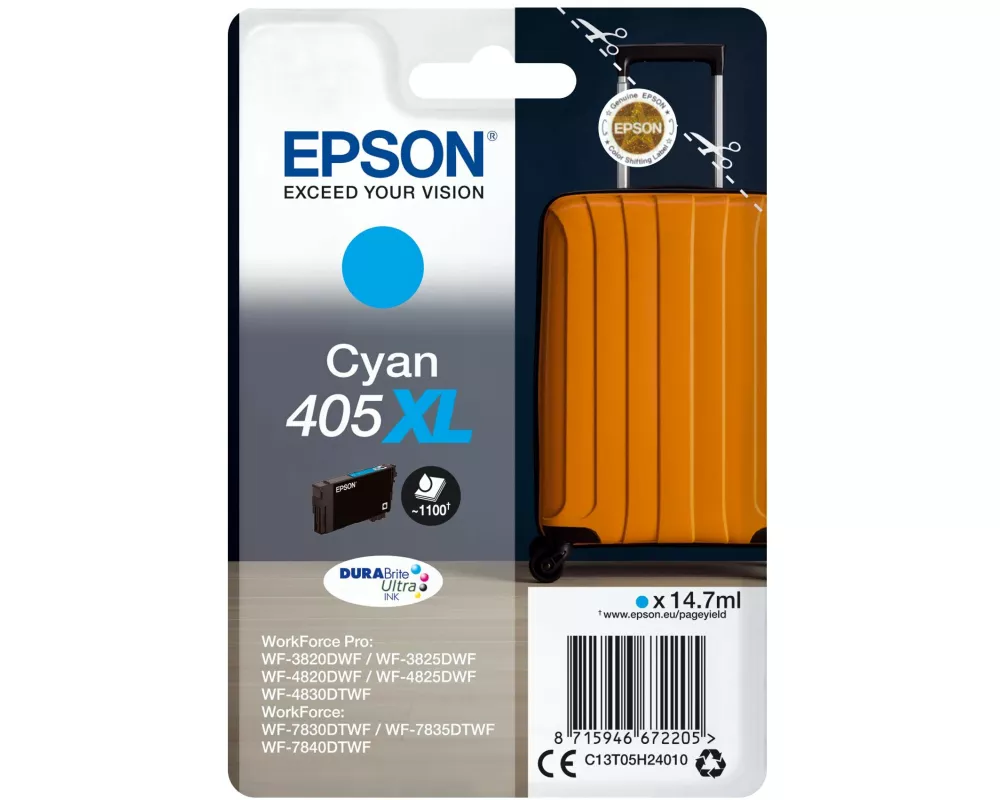 Epson Tinte Nr. 405XL / C13T05H24010 Cyan