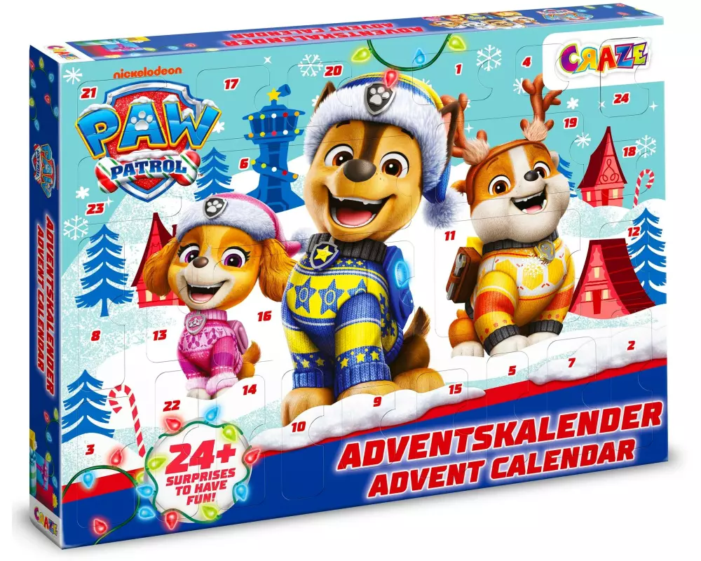 Craze CRAZE Adventskalender Paw Patrol mit 24 Überraschungen