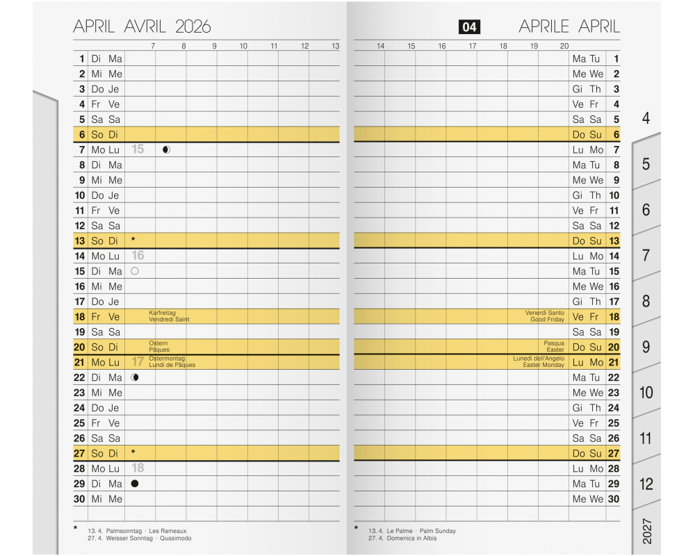 RIDOIDE M-Planer Ersatz int. 2026 7046950006.26 1M/2S ML 8.7x15.3cm