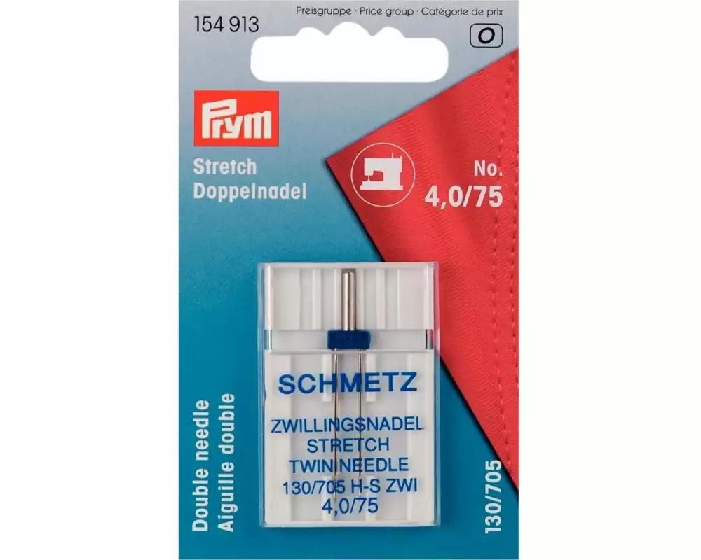 Prym Nähmaschinennadel Doppel/Stretch Nr. 75/0.4 mm