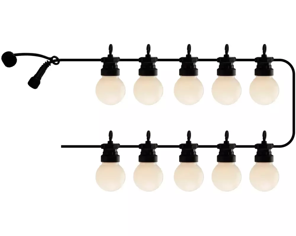 Sirius Lichterkette Lucas, 300 cm, Schwarz/Weiss