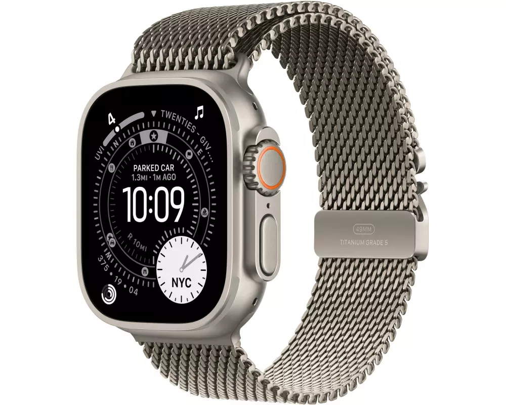 Apple Watch Ultra 3 Natural Titanium Milanese Loop S