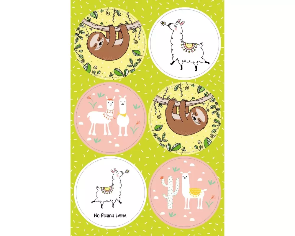 Braun + Company Motivsticker Drama Lama 4 Blatt