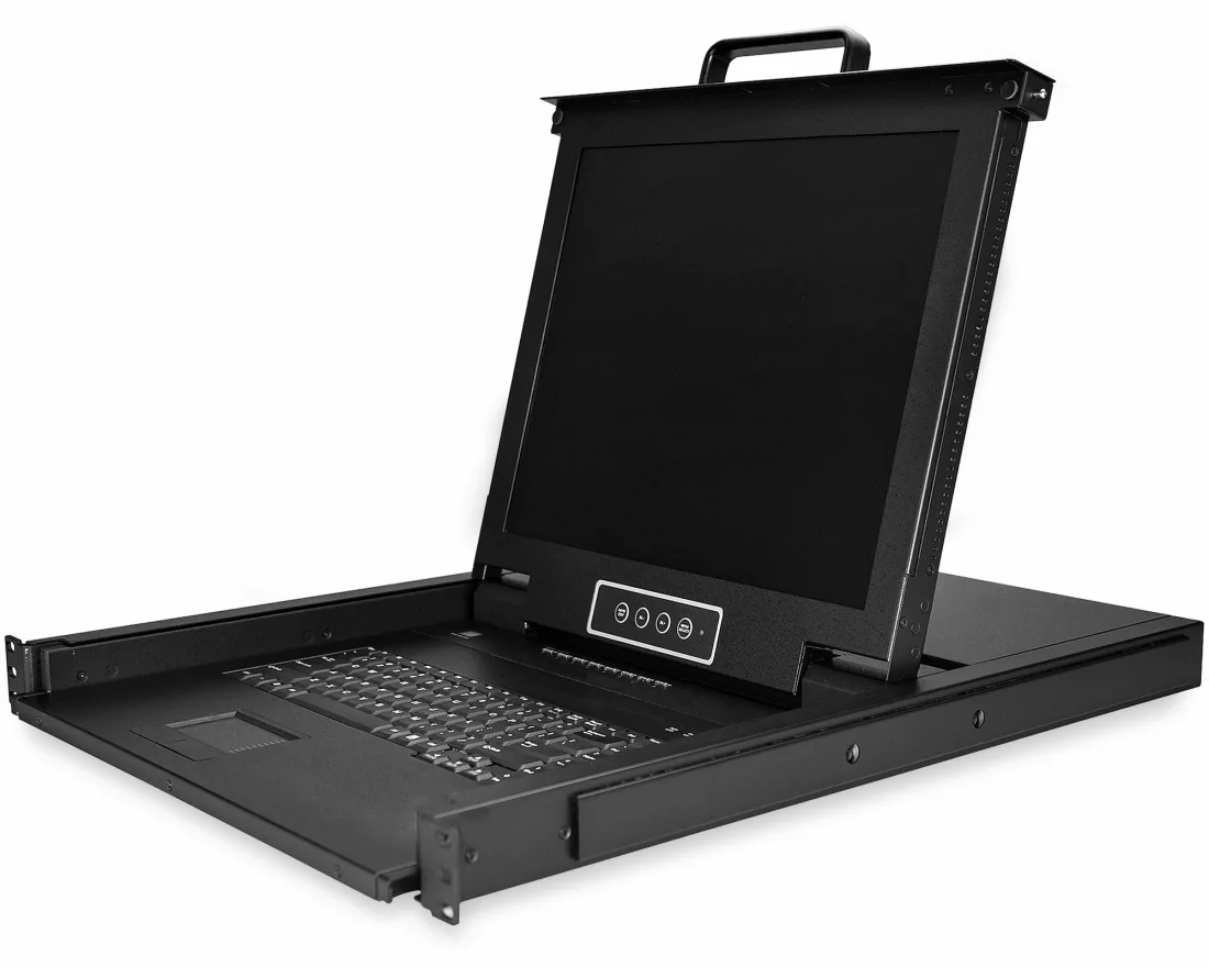 StarTech.com RKCONS1708K Rackkonsol 43,2 cm (17") 1280 x 1024 Pixel Stahl Schwarz 1U
