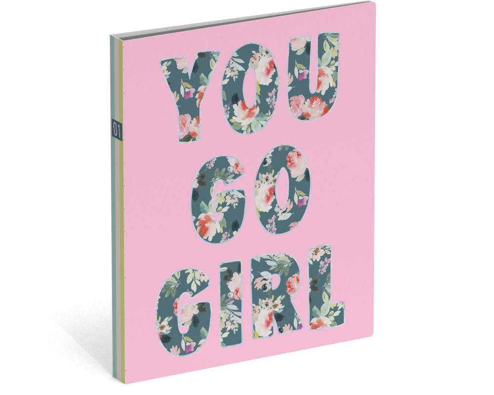 ROOST Ordner Flower Sport 504951 you go girl 26x3x32cm