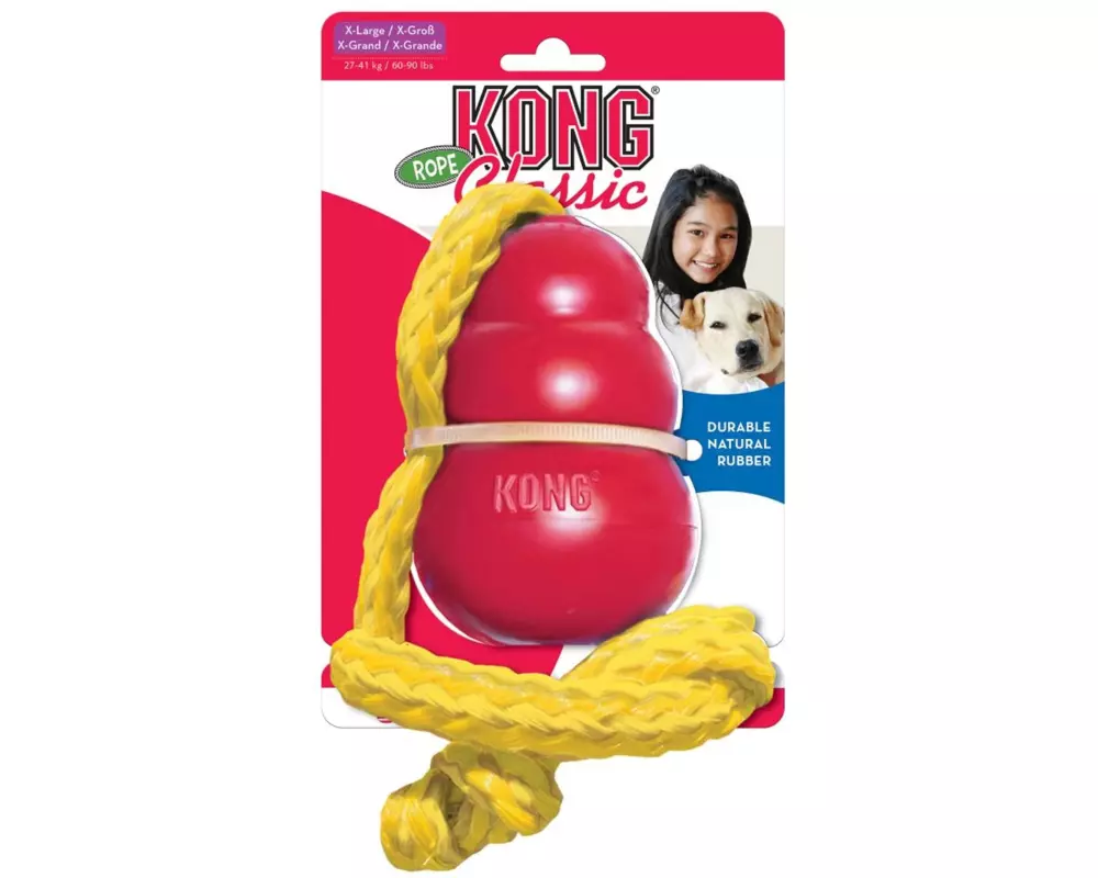 Kong Hunde-Spielzeug Classic mit Seil XL