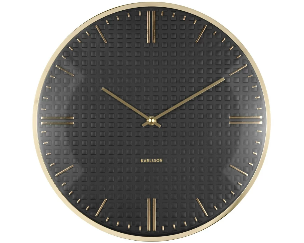 KARLSSON Wanduhr Riqueza 35 cm, Schwarz