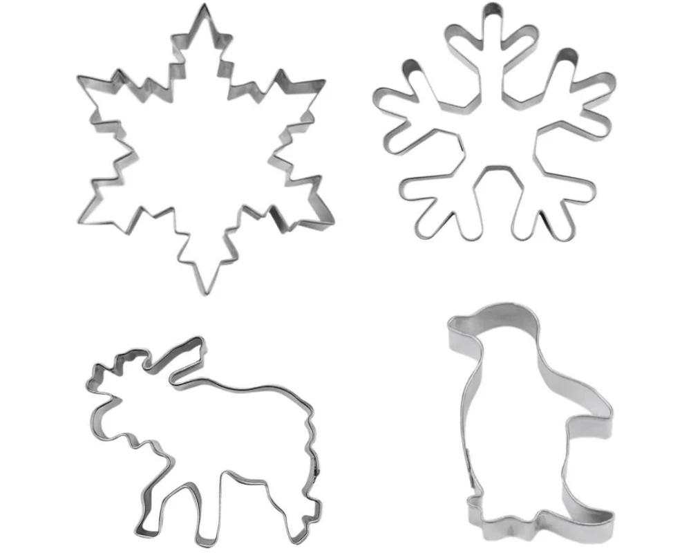 Städter Guetzli-Ausstecher Winterwunderland 4-teilig, 6-7.5 cm