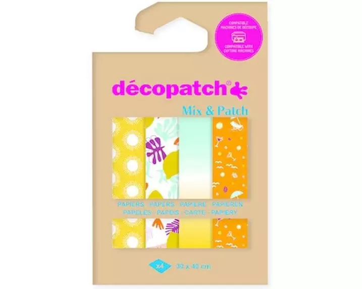 décopatch Bastelpapier DP034C 30 x 40 cm, 4 Blatt