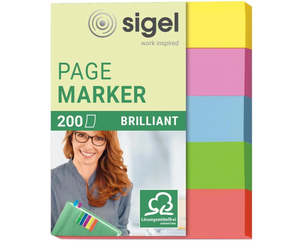 Sigel Page Marker Brillant Mini 200 Stück, Mehrfabrig