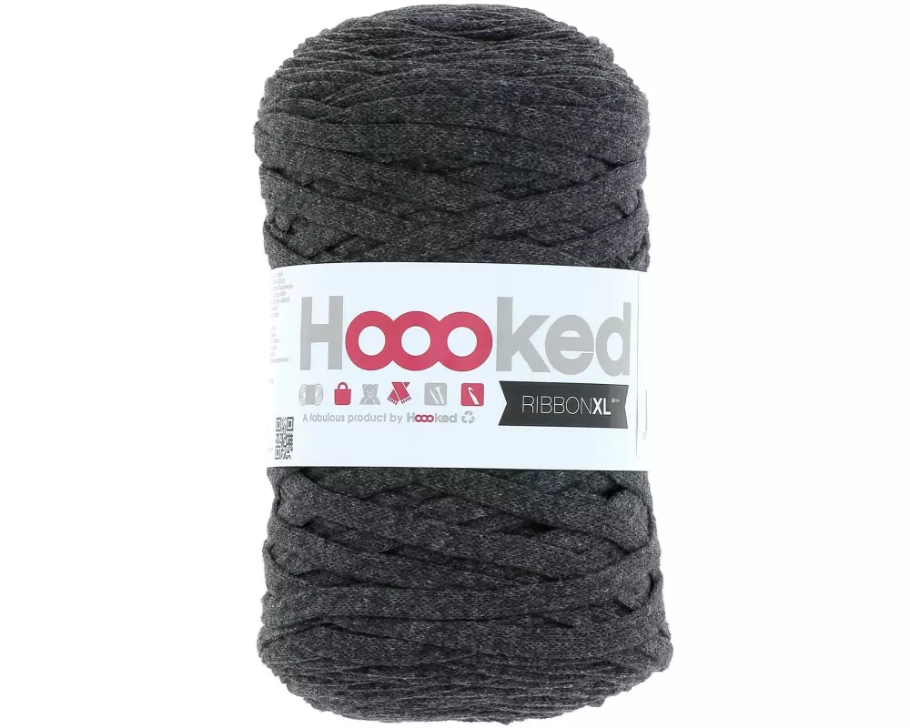 Hoooked Wolle Ribbon XL 250 g, Anthrazit