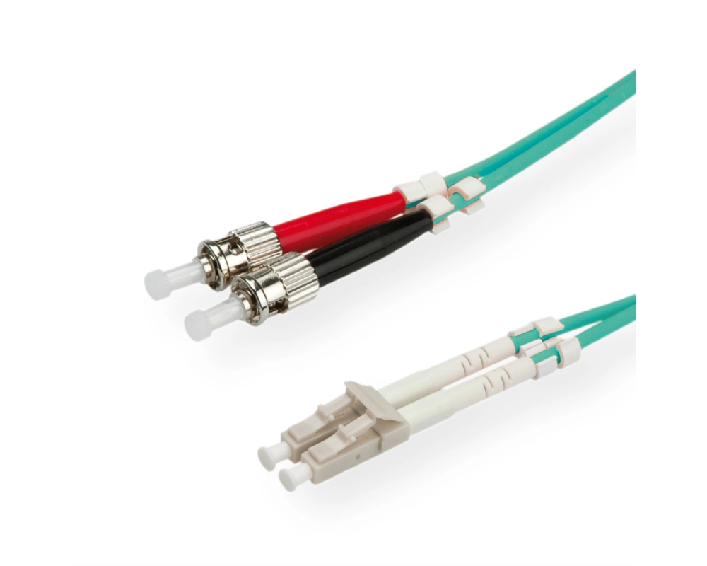 ROLINE LWL-Kabel 50/125µm OM3, LC/ST, türkis, 0,5 m