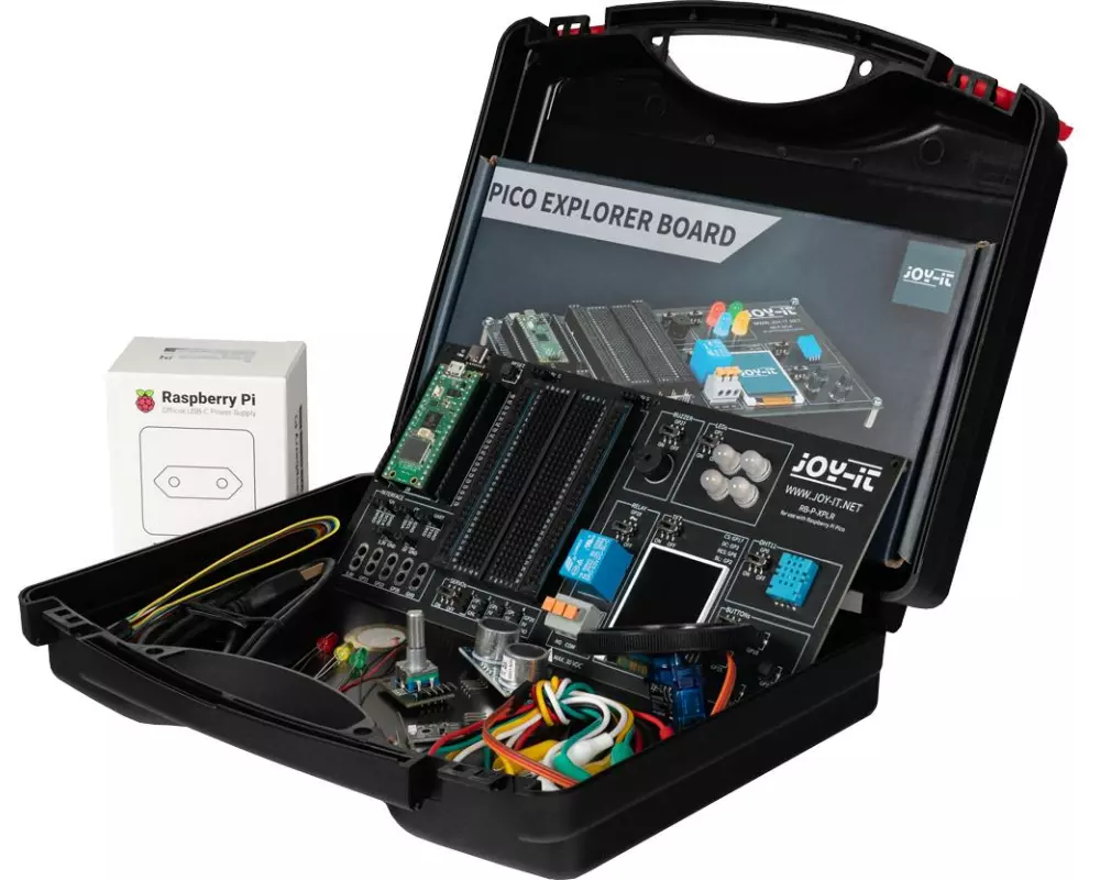 jOY-iT Pico Explorer Set Aufbewahrungskoffer, LEDs, Sensoren