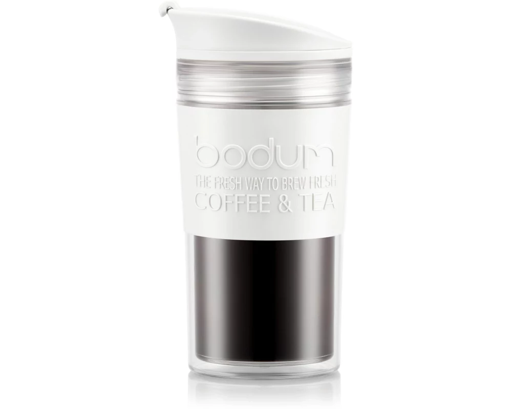 Bodum Thermobecher Travel Mug 350 ml, Weiss