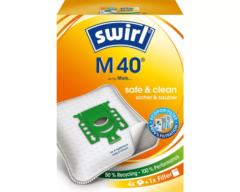 Swirl Staubfilterbeutel M 40 4 Stück