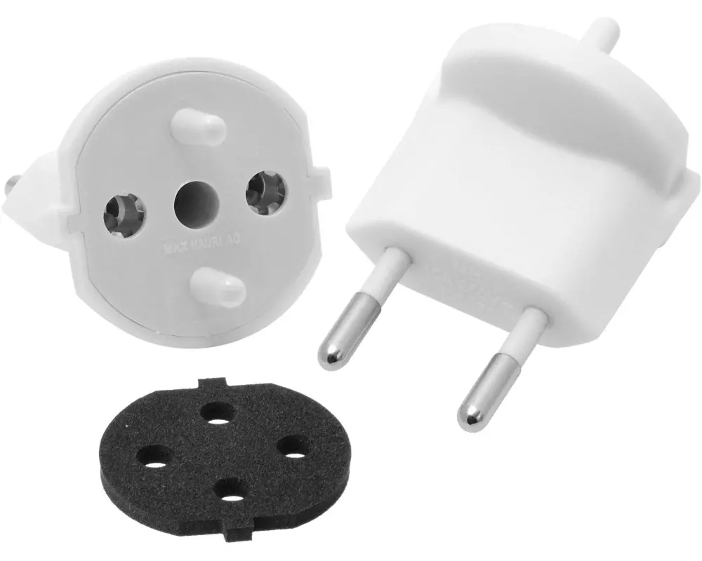 Max Hauri Fixadapter SchuKo Konturenstecker – T11 IP44 mit Moosgummi