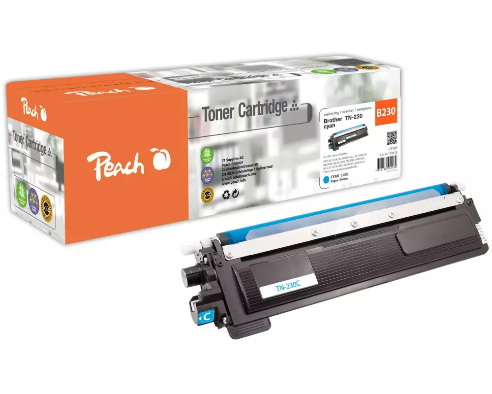 Peach Toner Brother TN-230 Cyan