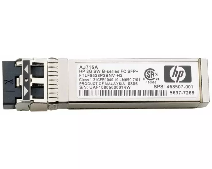 HPE Transceiver 8GB Long Wave Fibre Channel SFP B-Serie to 8Gb Switch, 10km Brocade