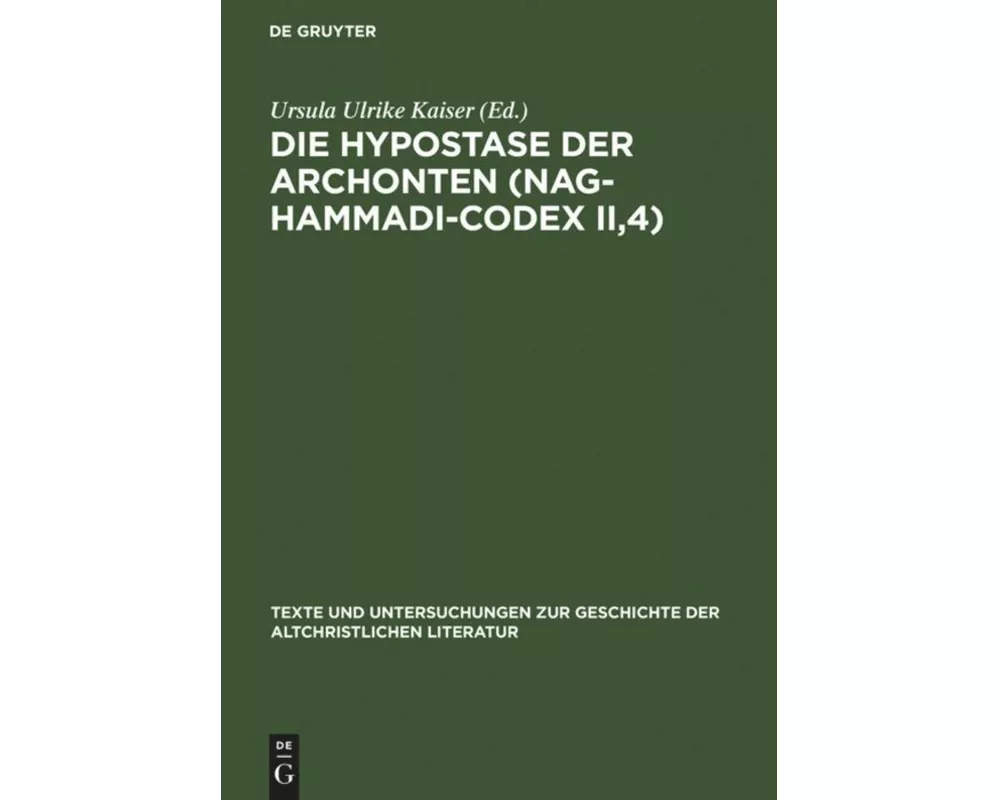 Die Hypostase der Archonten (Nag-Hammadi-Codex II,4)