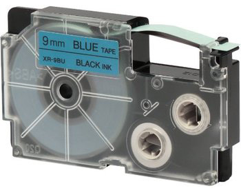 CASIO Beschriftungsband XR-9BU 9mm/8m schwarz/blau