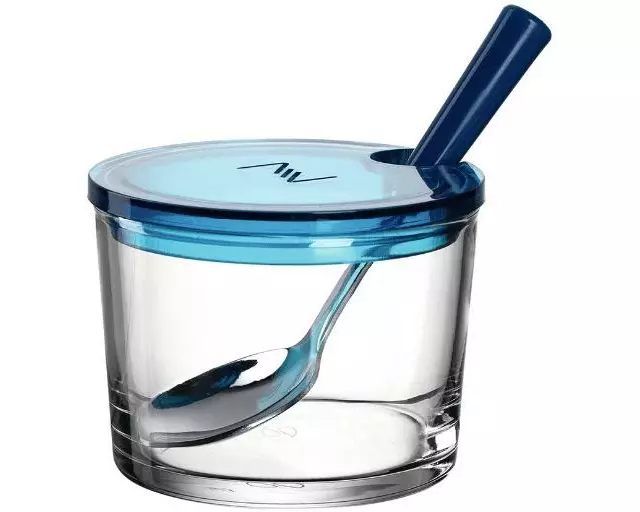 Montana Konfitürenglas Brunch mit Löffel, Transparent/Blau