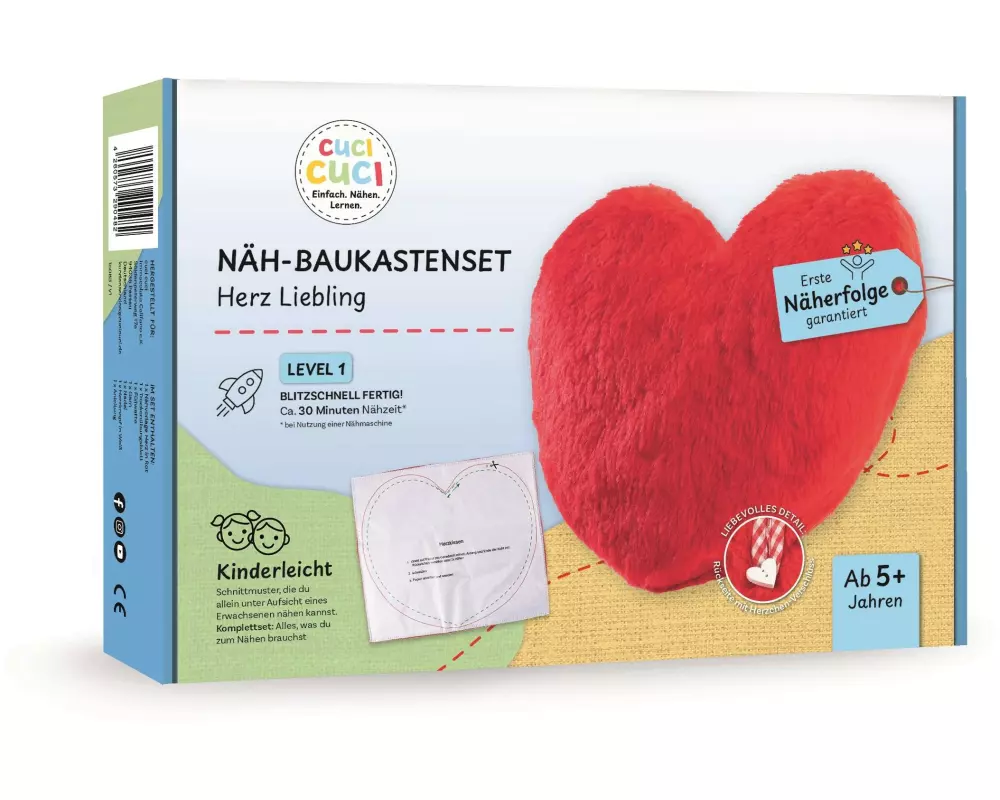 CuciCuci Nähset Herz, Rot
