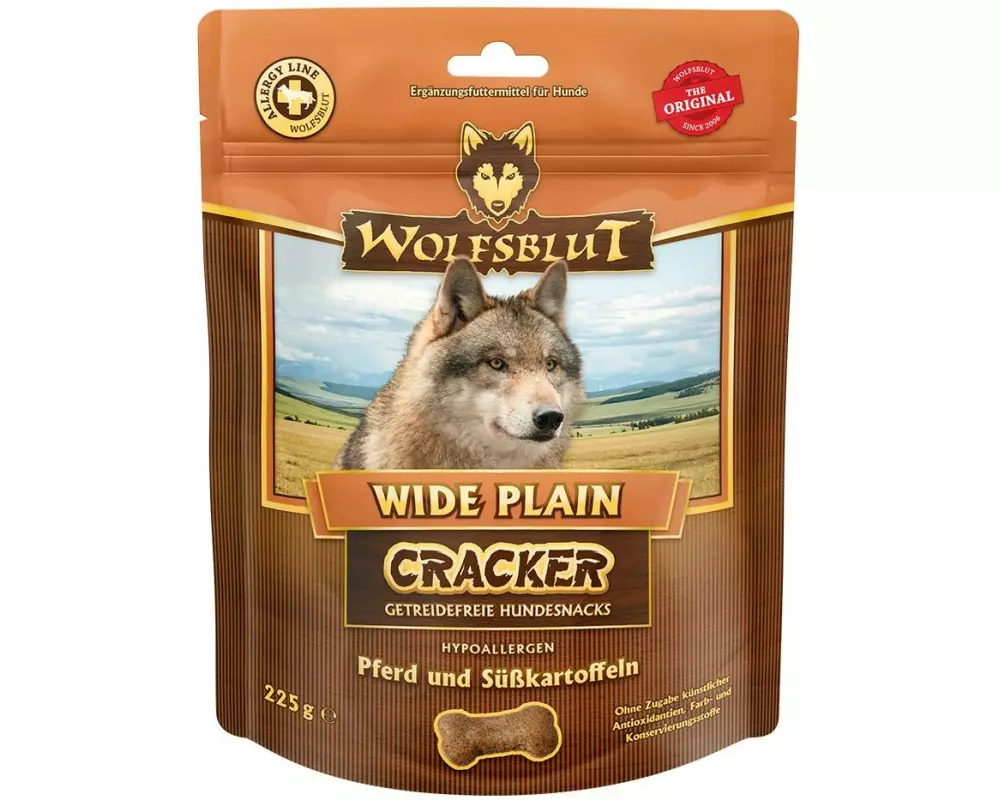 Wolfsblut Snack Cracker Wide Plain, 225 g