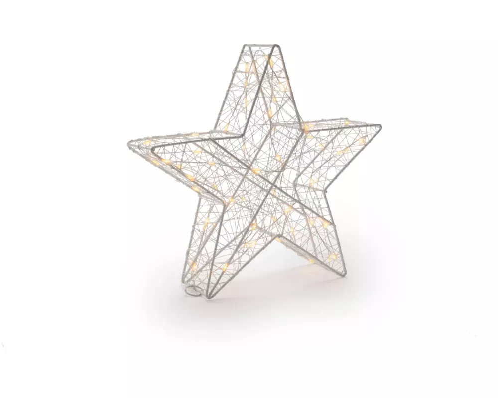 STT Tischdeko 3D Star Bianco M, 28 cm