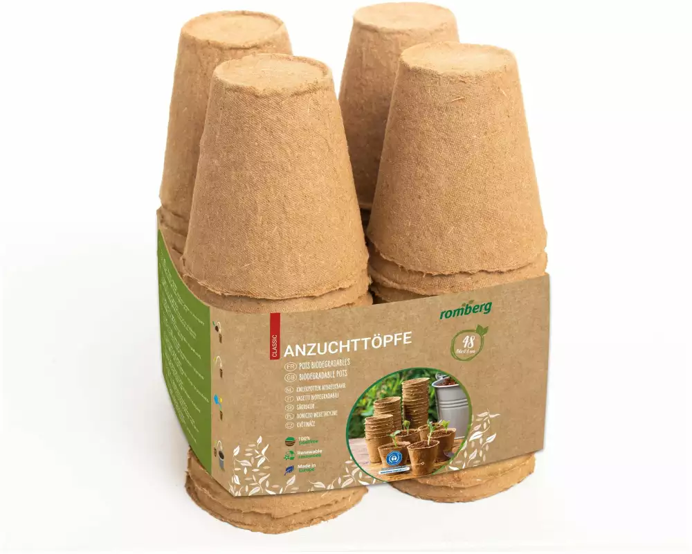 Romberg Aufzuchttöpfe 48 Stück , 8 cm rund