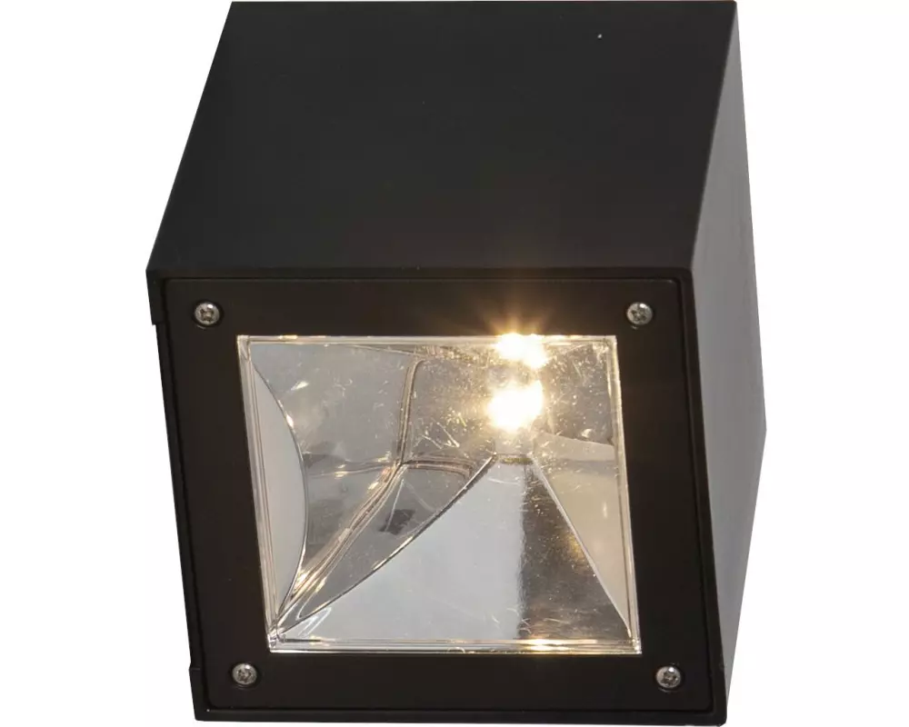 Star Trading Wandleuchte Solar Wally Cube, Schwarz