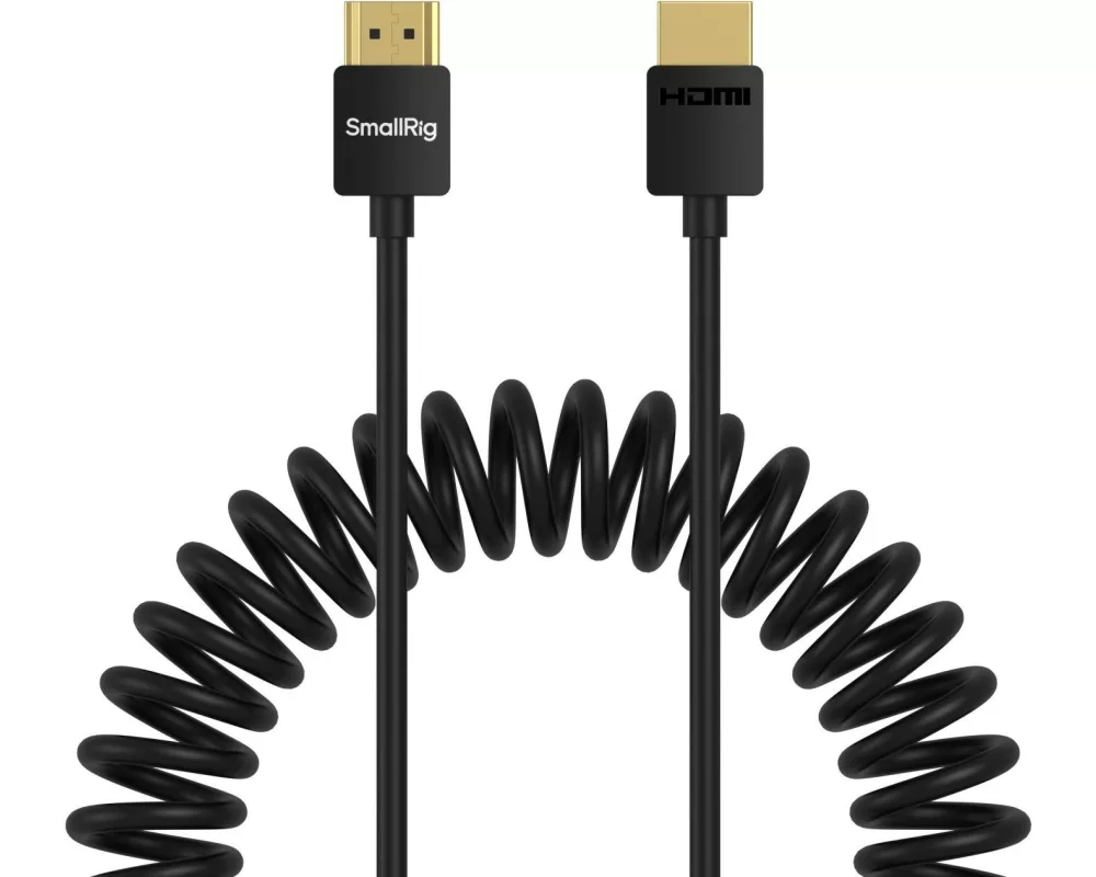 Smallrig Kabel Coiled Data HDMI - HDMI, 1.2 m