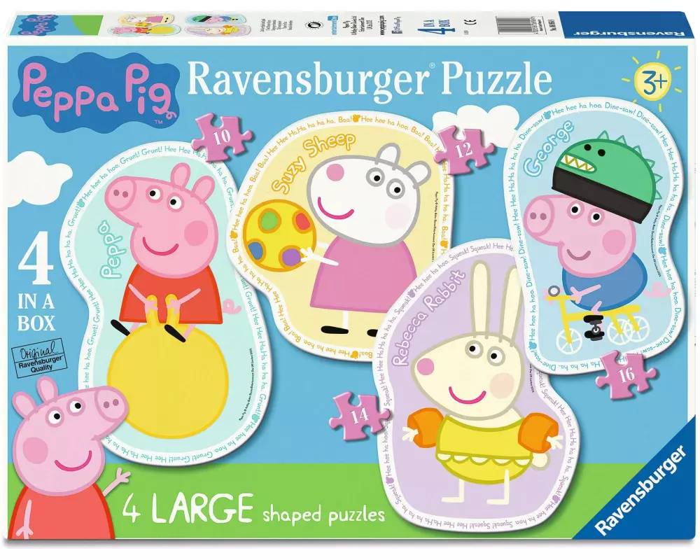 Ravensburger Kinderpuzzle 4x Peppa Pig, 10-16 Teile