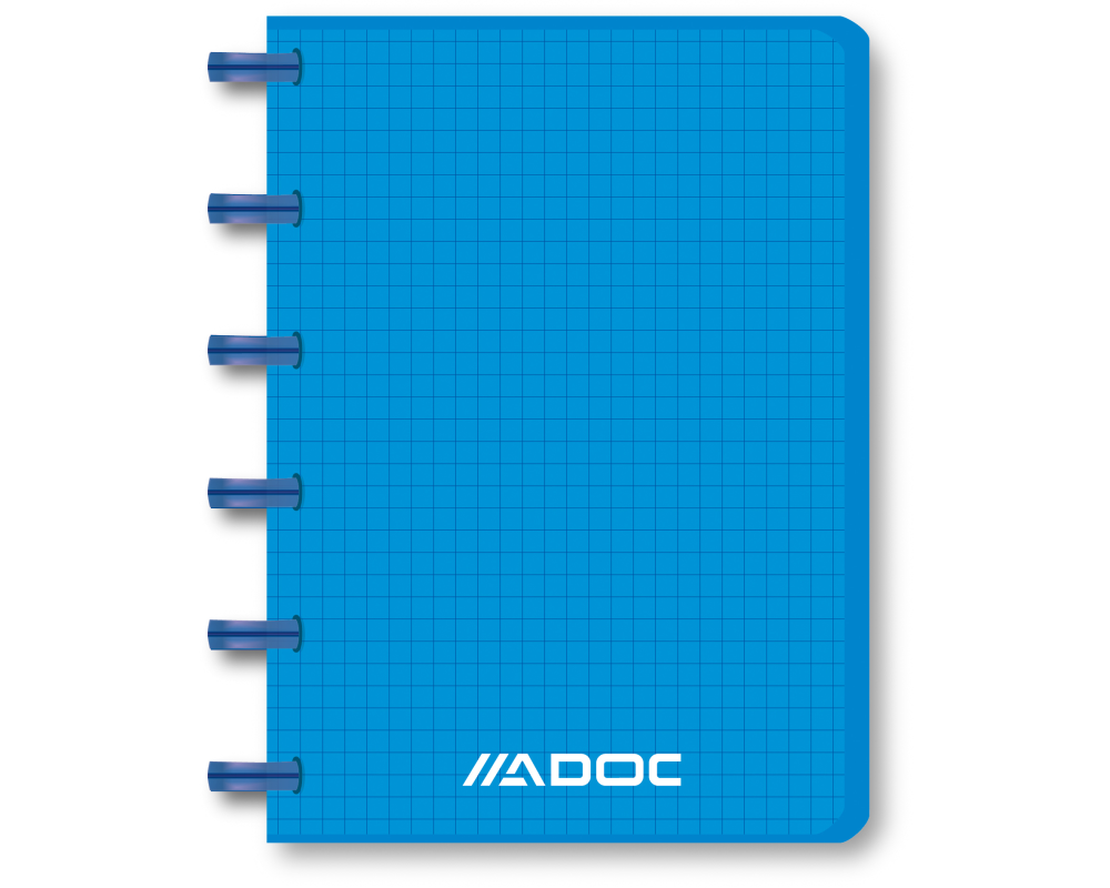 ADOC Notizheft Pap-Ex A6 2044.104 kariert blau