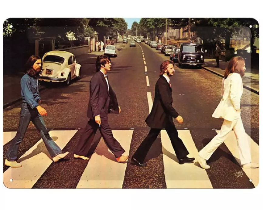 Nostalgic Art Schild Fab4 Abbey Road 20 x 30 cm, Metall