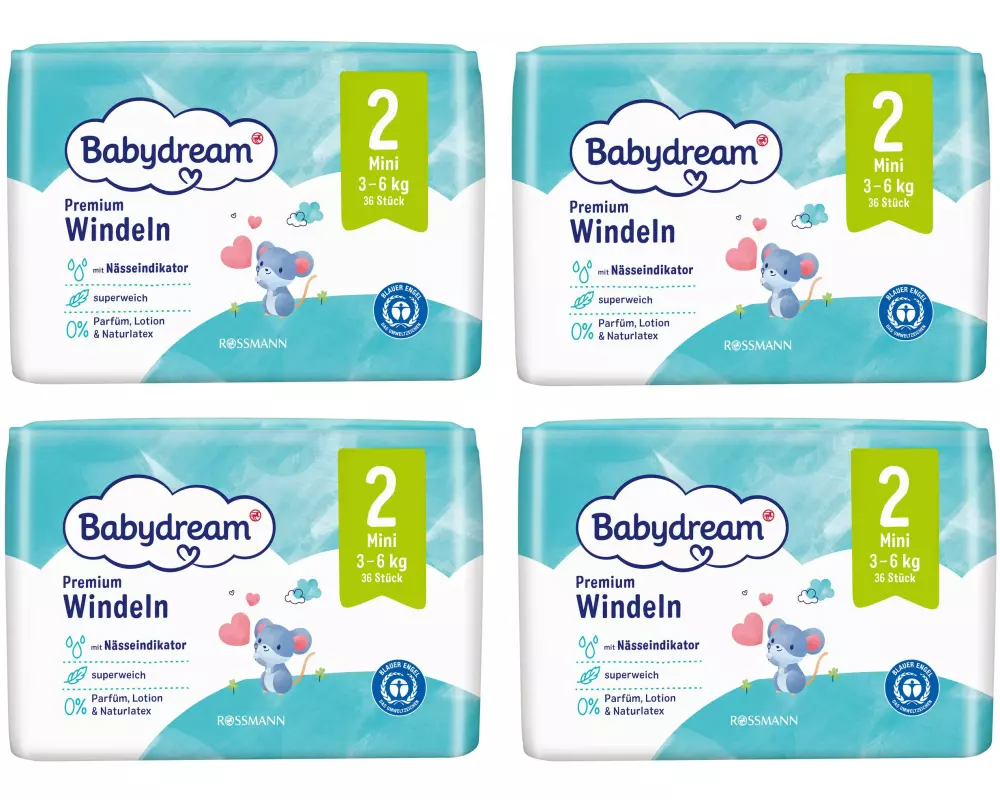 Babydream Windeln Premium Mini Mehrfachpackung Grösse 2