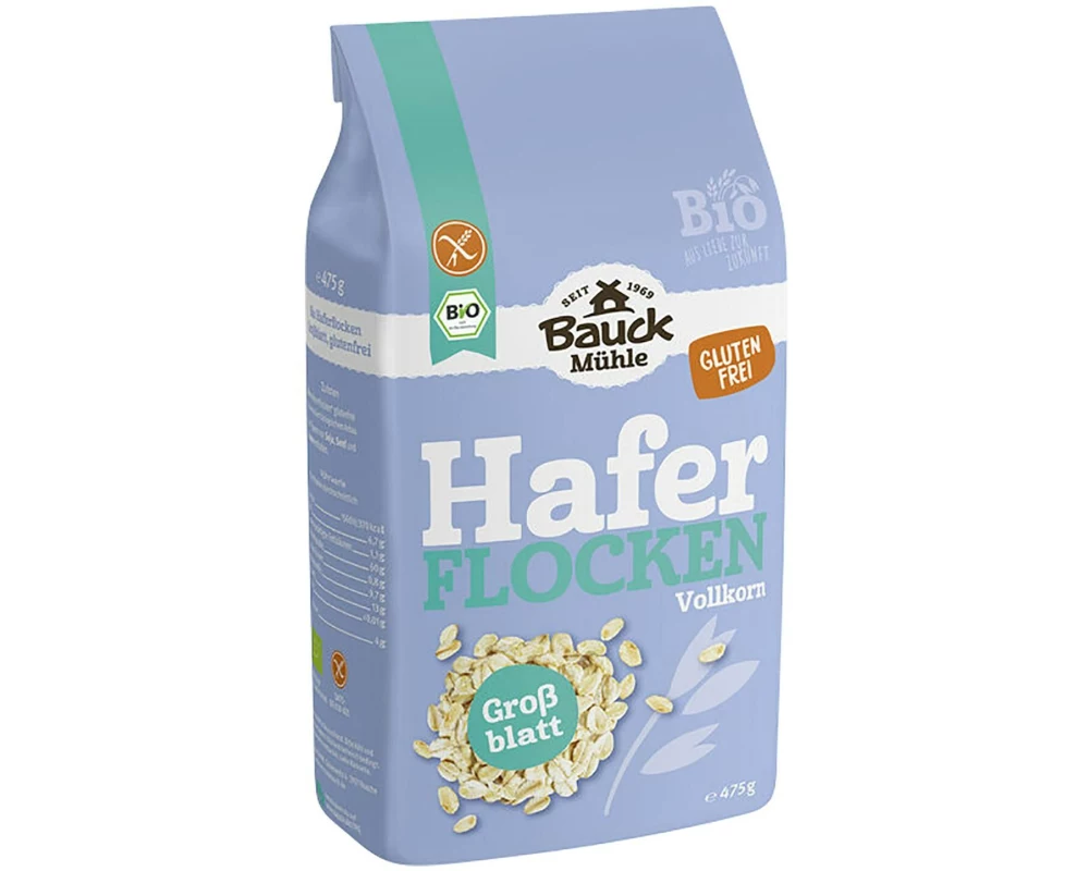 Bauck Mühle Haferflocken Grossblatt Glutenfrei, 475 g