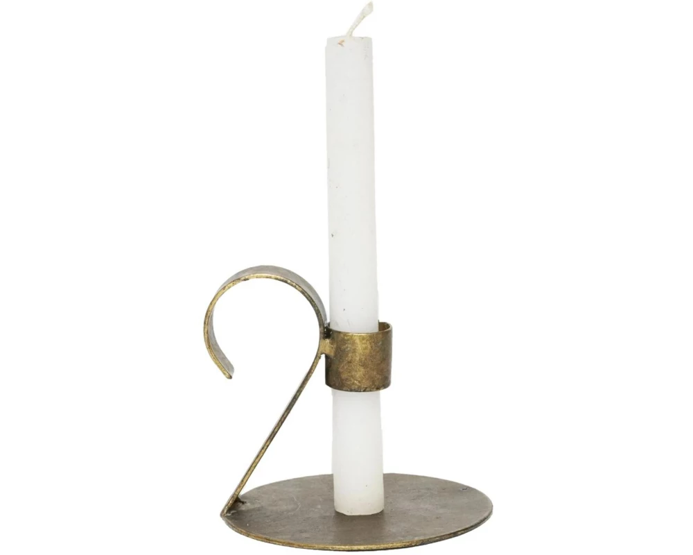 CHALET Kerzenhalter Naujan 11 cm, Antikes Gold