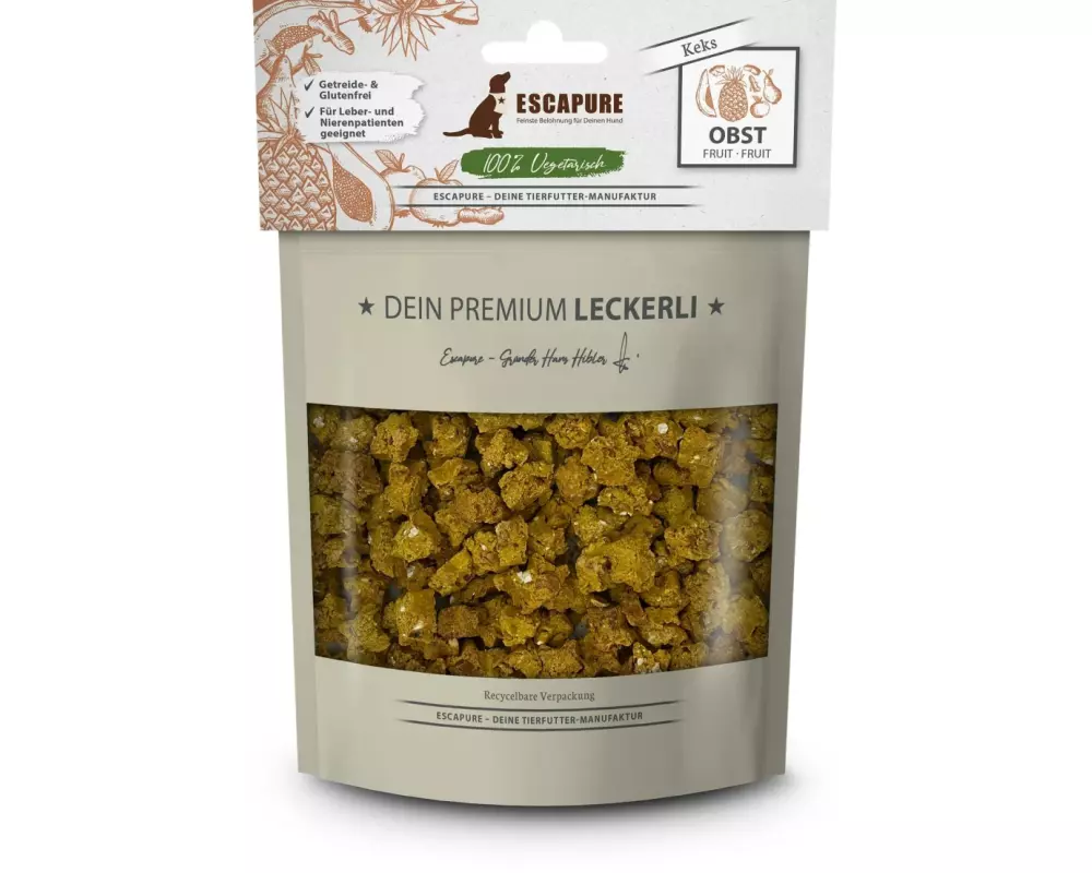Escapure Leckerli Vegi Obst Keks, 150 g