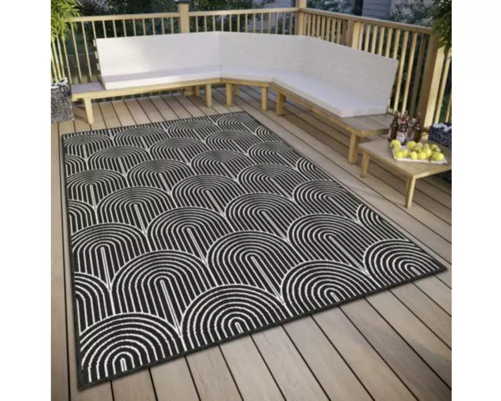Hanse Home Pangli In- & Outdoor Teppich 80 x 150 cm, Schwarz