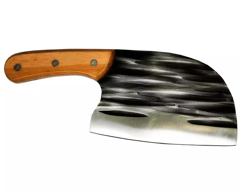 Hot Wok Hackmesser 1 Stück, Bambus/Edelstahl