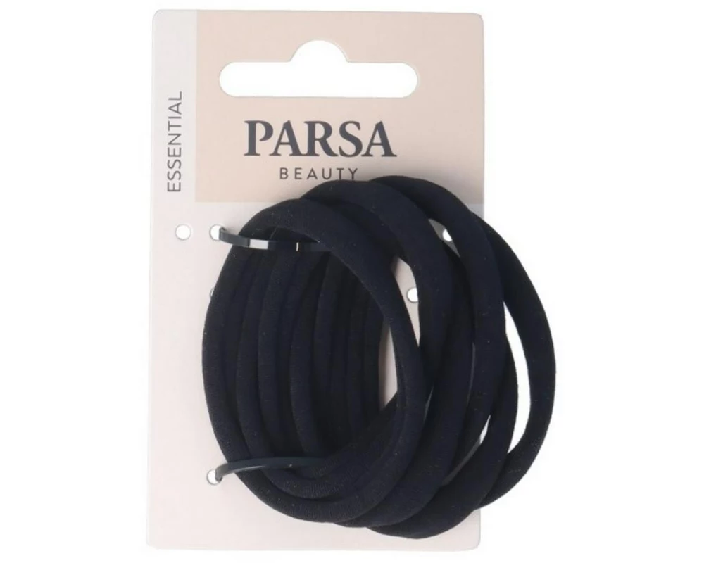 Parsa Beauty Zopfhalter, metallfrei, Schwarz 6 Stück