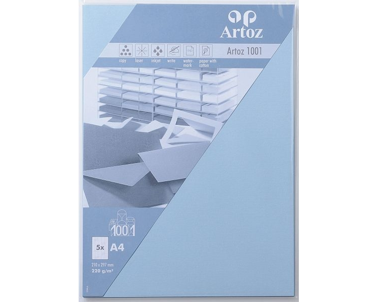 ARTOZ Karten 1001 A4 107696144 220g, pastellblau 5 Blatt