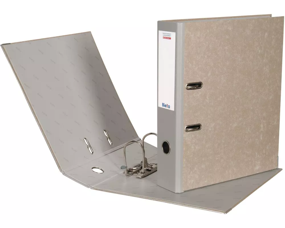 Biella Bundesordner A4 7 cm, Beige/Grau