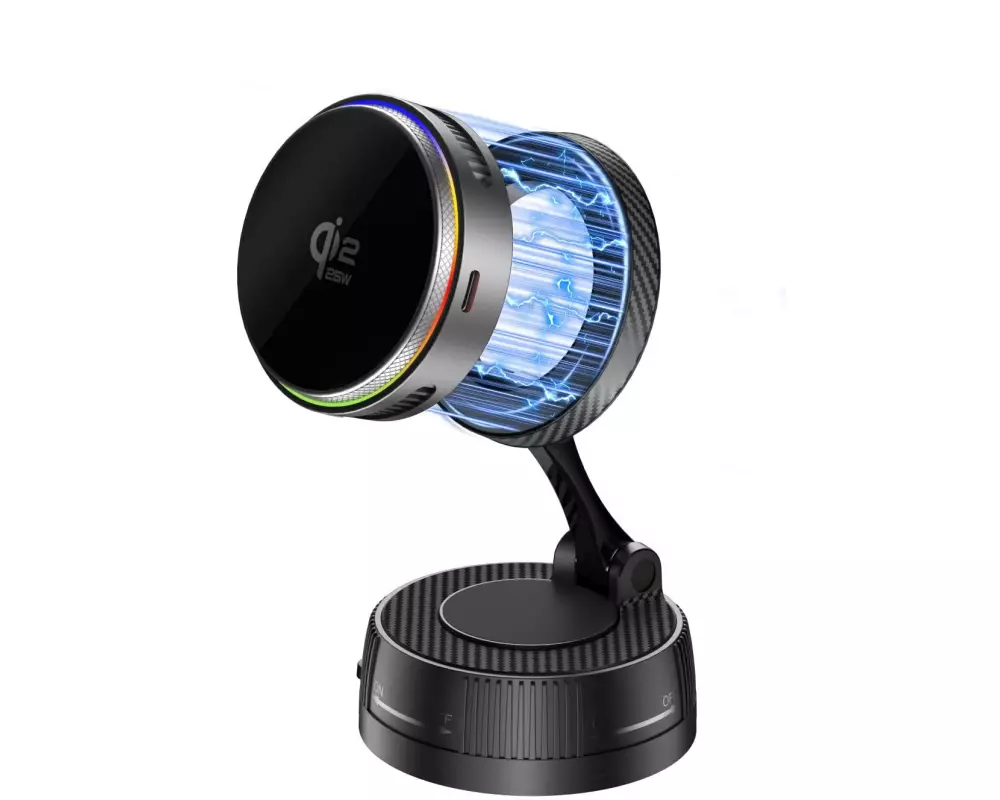 4smarts Qi2 25W/MagSafe Charger/Cooling RGB,360°-Mount.,spacegrey