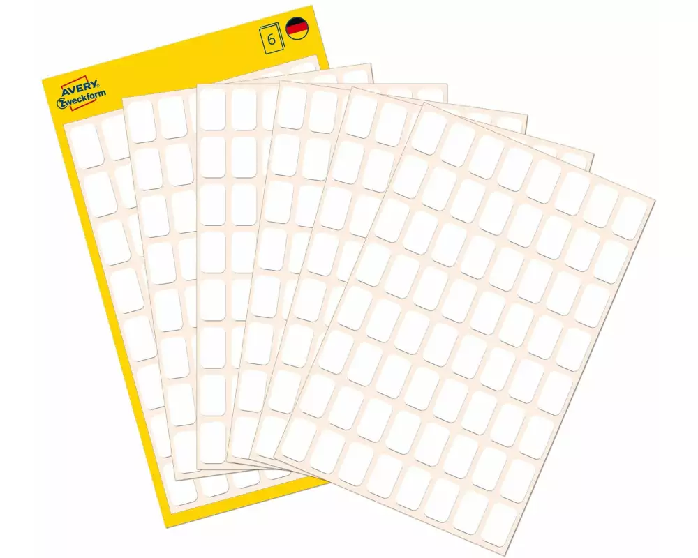 Avery Zweckform Vielzweck-Etiketten 13 x 8 mm, 6 Blatt