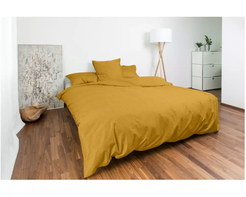 Night Fashion Duvetbezug Edi 160 x 210 cm, Senfgelb